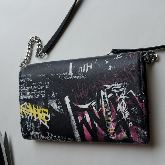 DKNY Graffiti Wallet on a Chain Crossbody - Picture 8 of 9